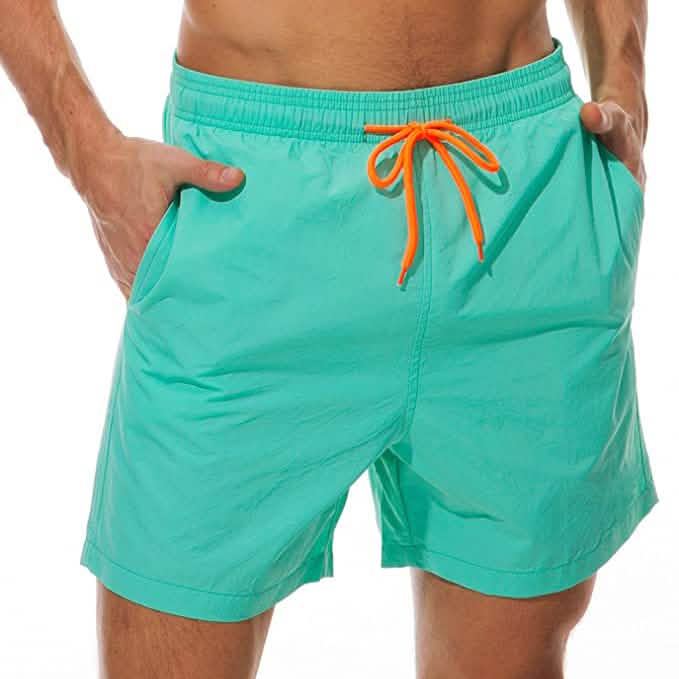Men’s Swim Trunks Quick Dry Beach Shorts with Pockets