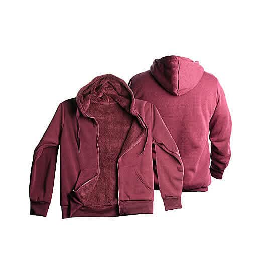 Men’s Thick Sherpa Lined Fleece Hoodie Big & Tall Sizes Available