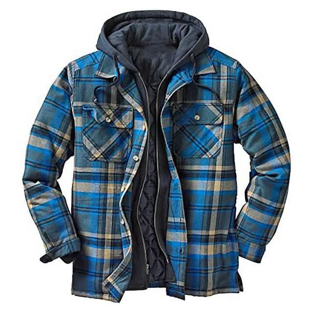 Men’s Winter Parka Jacket Cotton Hooded Shirt Jacket Men’s Winter Parka Jacket Cotton Hooded Shirt Jacket