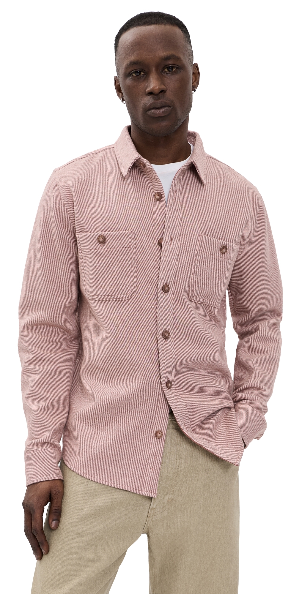 Marine Layer Pacifica Stretch Twill Overshirt Faded Red Marine Layer Pacifica Stretch Twill Overshirt Faded Red