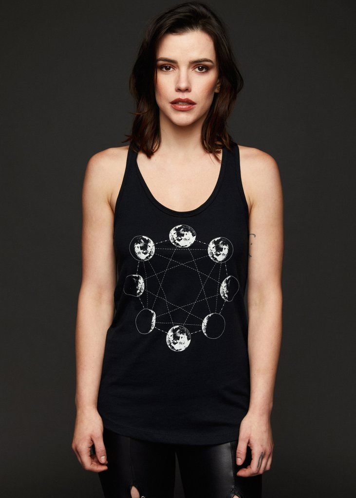 Twilight Galaxy Moon Phases Tank Top – S Black Twilight Galaxy Moon Phases Tank Top – S Black