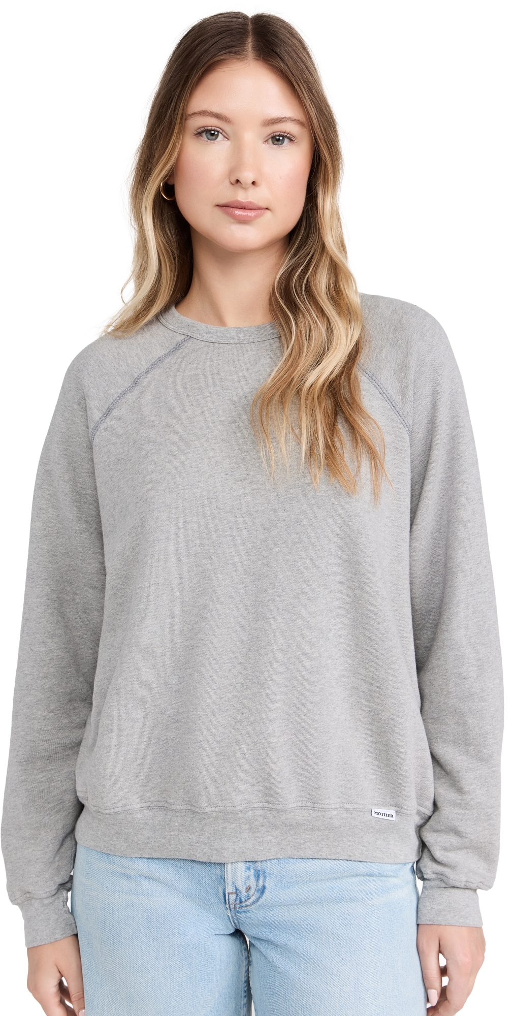 MOTHER The Biggie Concert Sweatshirt Heather Grey MOTHER The Biggie Concert Sweatshirt Heather Grey