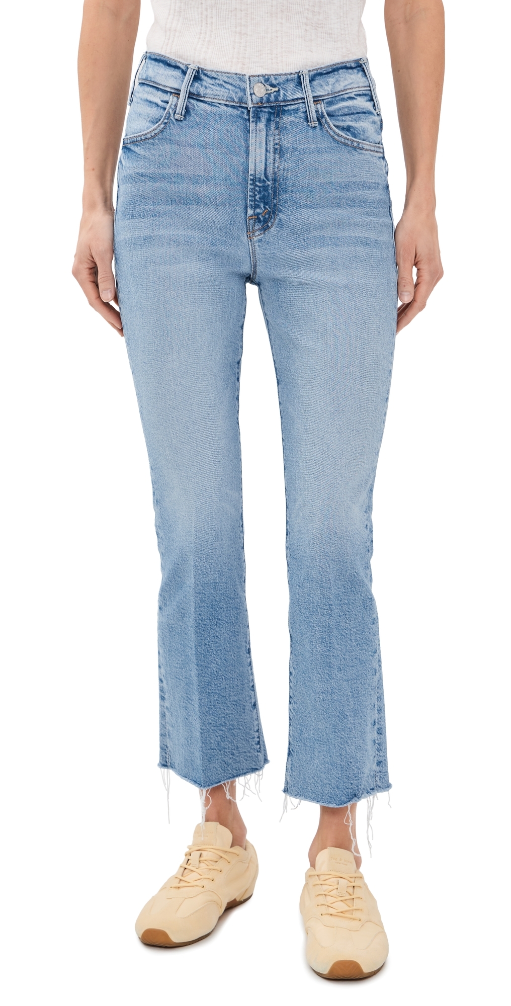 MOTHER Petite Lil Hustler Ankle Fray Jeans Sow Surreal MOTHER Petite Lil Hustler Ankle Fray Jeans Sow Surreal