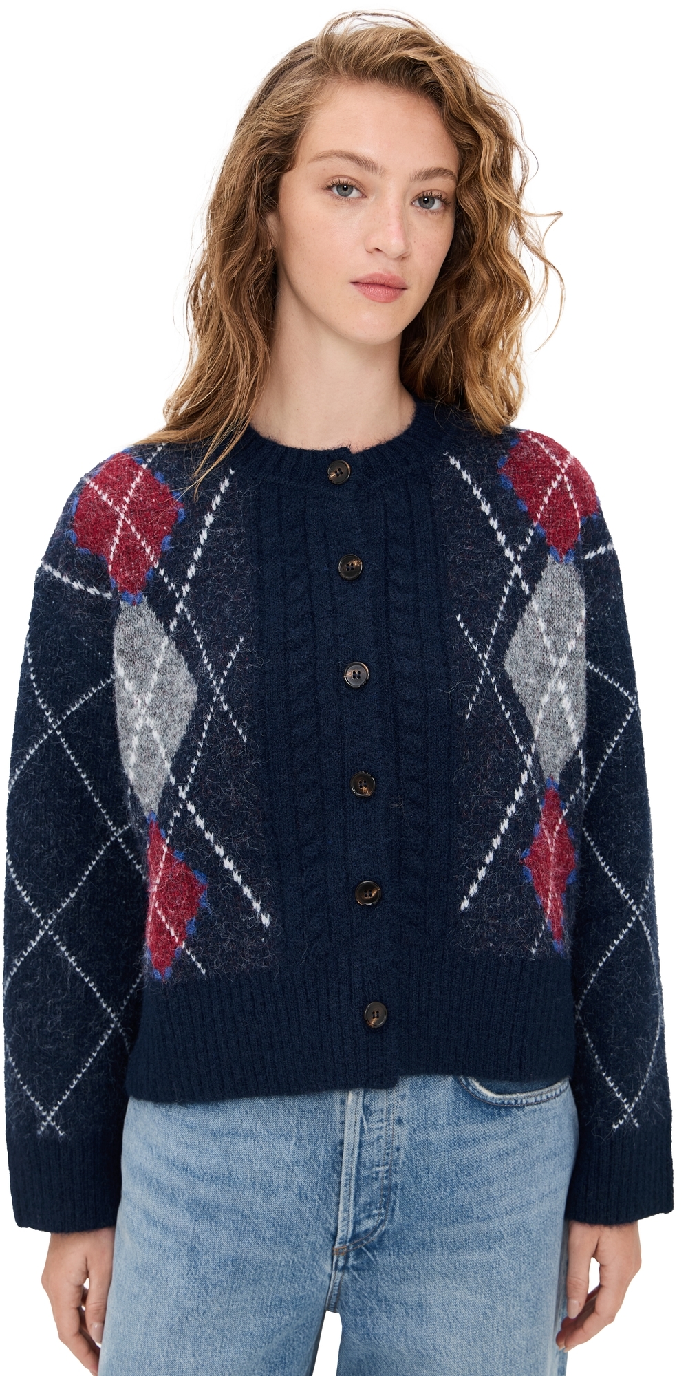 Moon River Cardigan Navy Multi Moon River Cardigan Navy Multi