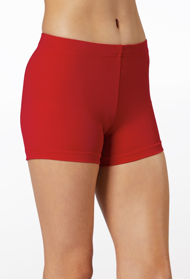 Mid Length Dance Shorts – Red – Child – MT Mid Length Dance Shorts – Red – Child – MT