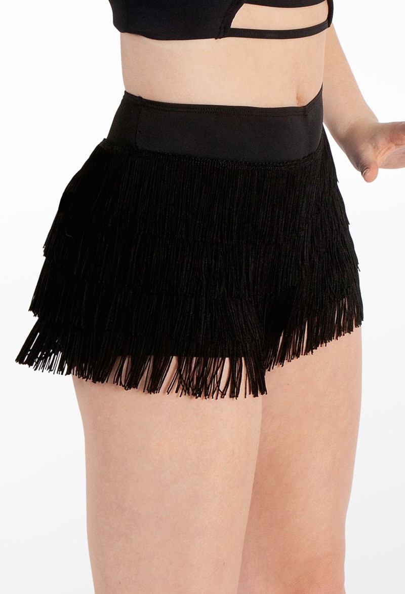 Fringe Dance Shorts – Black – Medium Adult – MT Fringe Dance Shorts – Black – Medium Adult – MT