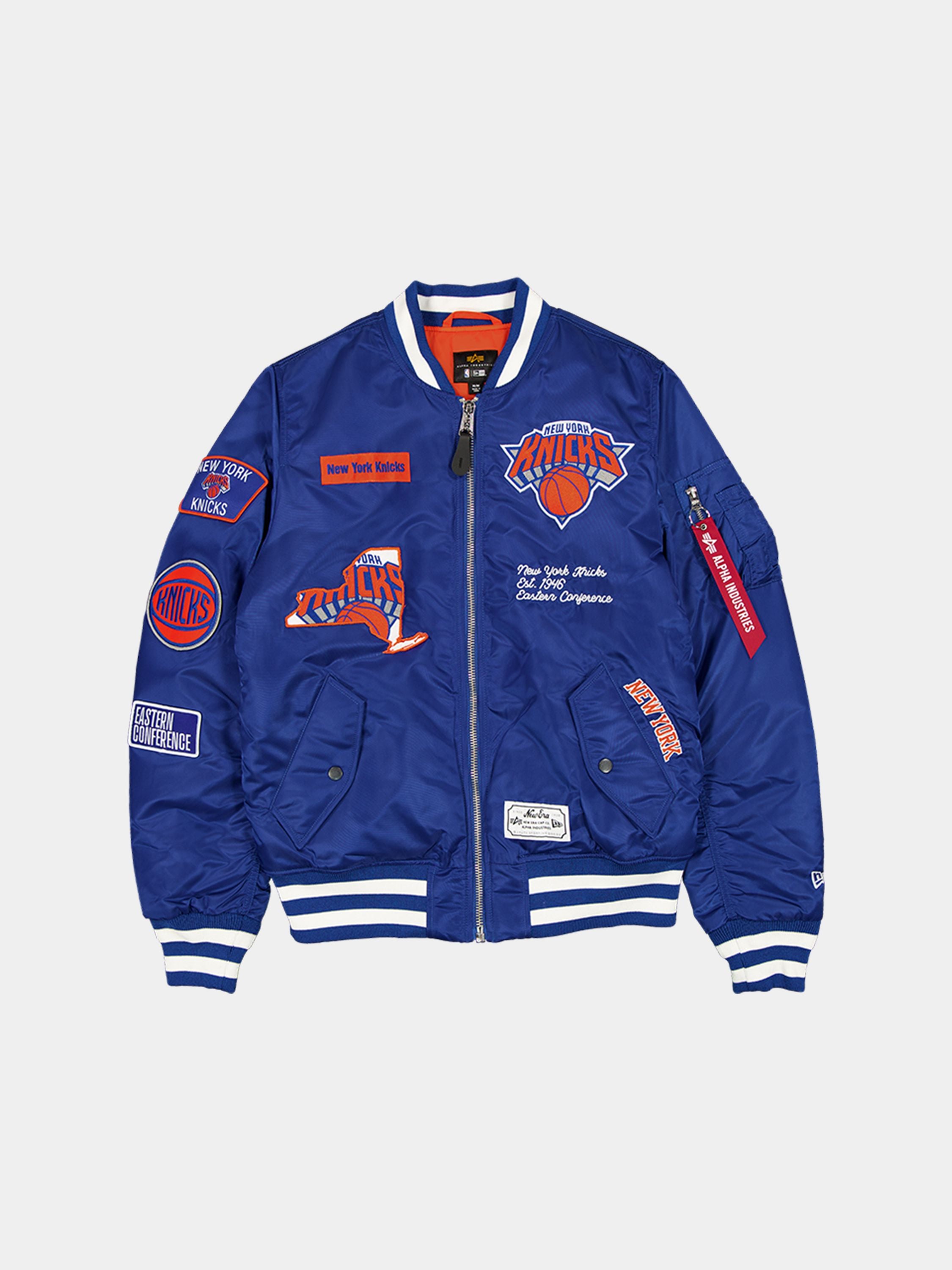 NEW YORK KNICKS X ALPHA X NEW ERA MA- BOMBER JACKET BLUE – BLUEWHITE NEW YORK KNICKS X ALPHA X NEW ERA MA- BOMBER JACKET BLUE – BLUEWHITE