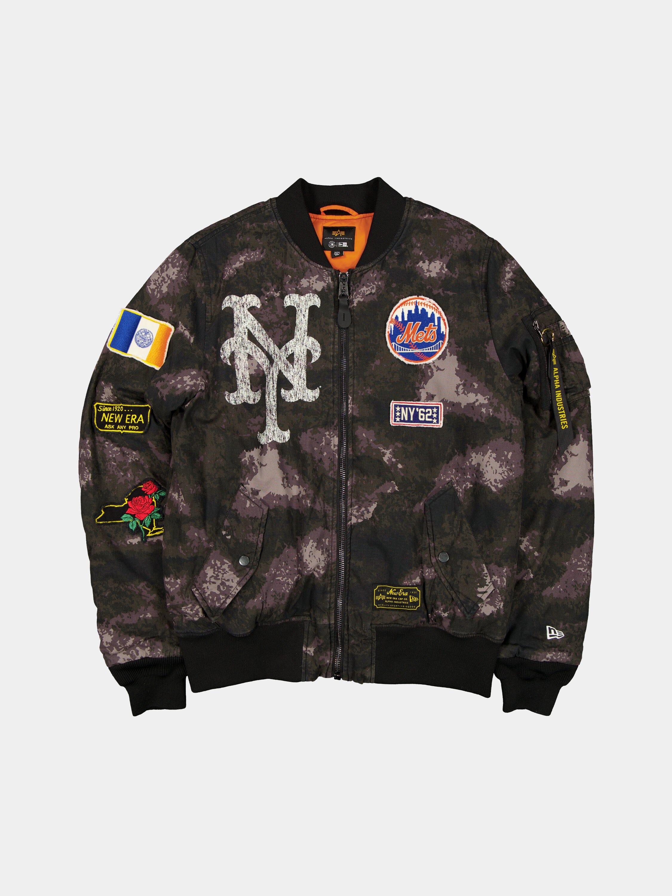 NEW YORK METS X ALPHA X NEW ERA MA- BOMBER JACKET BLACK CAMO NEW YORK METS X ALPHA X NEW ERA MA- BOMBER JACKET BLACK CAMO