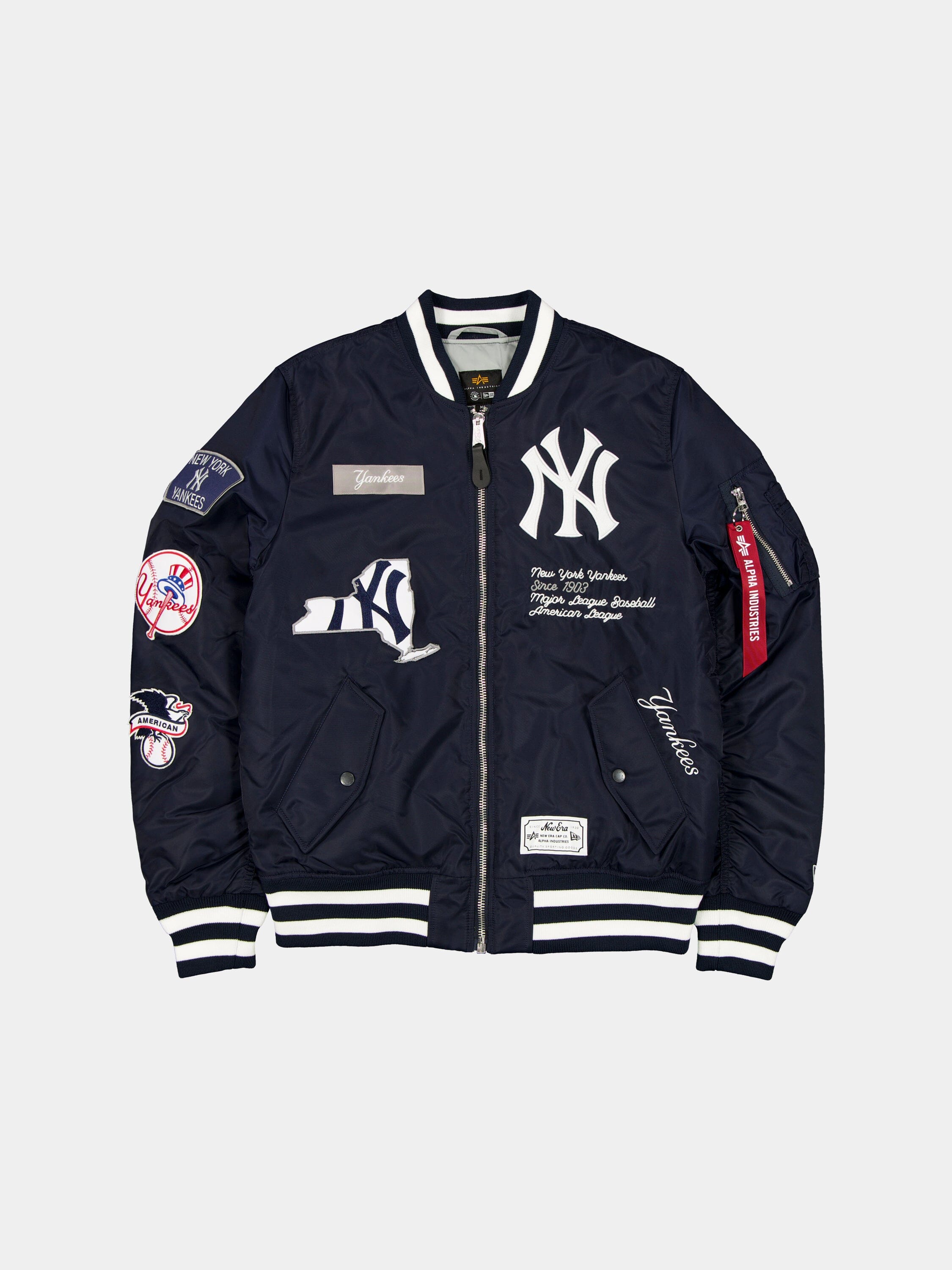 NEW YORK YANKEES X ALPHA X NEW ERA MA- BOMBER JACKET NAVY – NAVYWHITE NEW YORK YANKEES X ALPHA X NEW ERA MA- BOMBER JACKET NAVY – NAVYWHITE