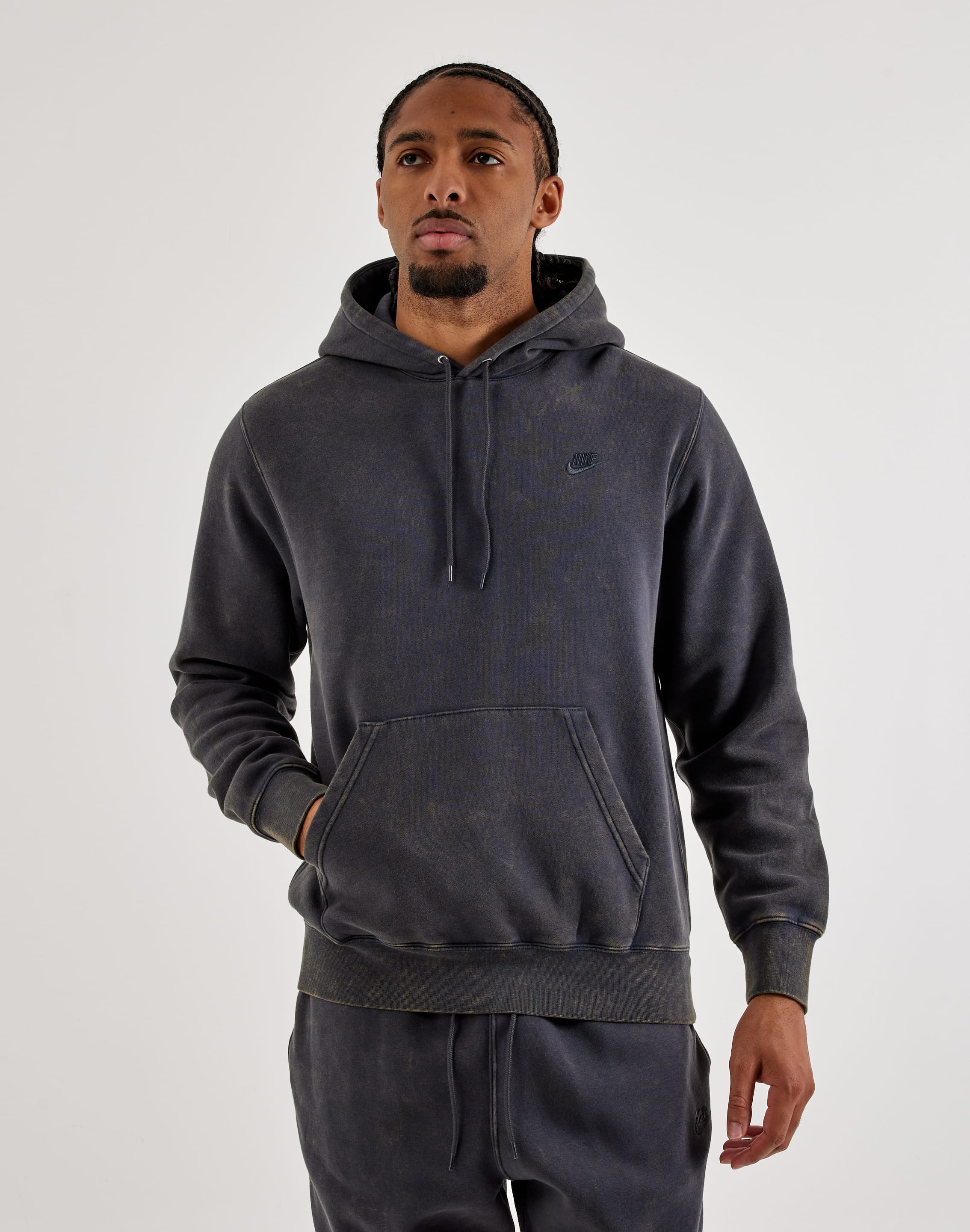Nike Club Washed Fleece Pullover Hoodie
