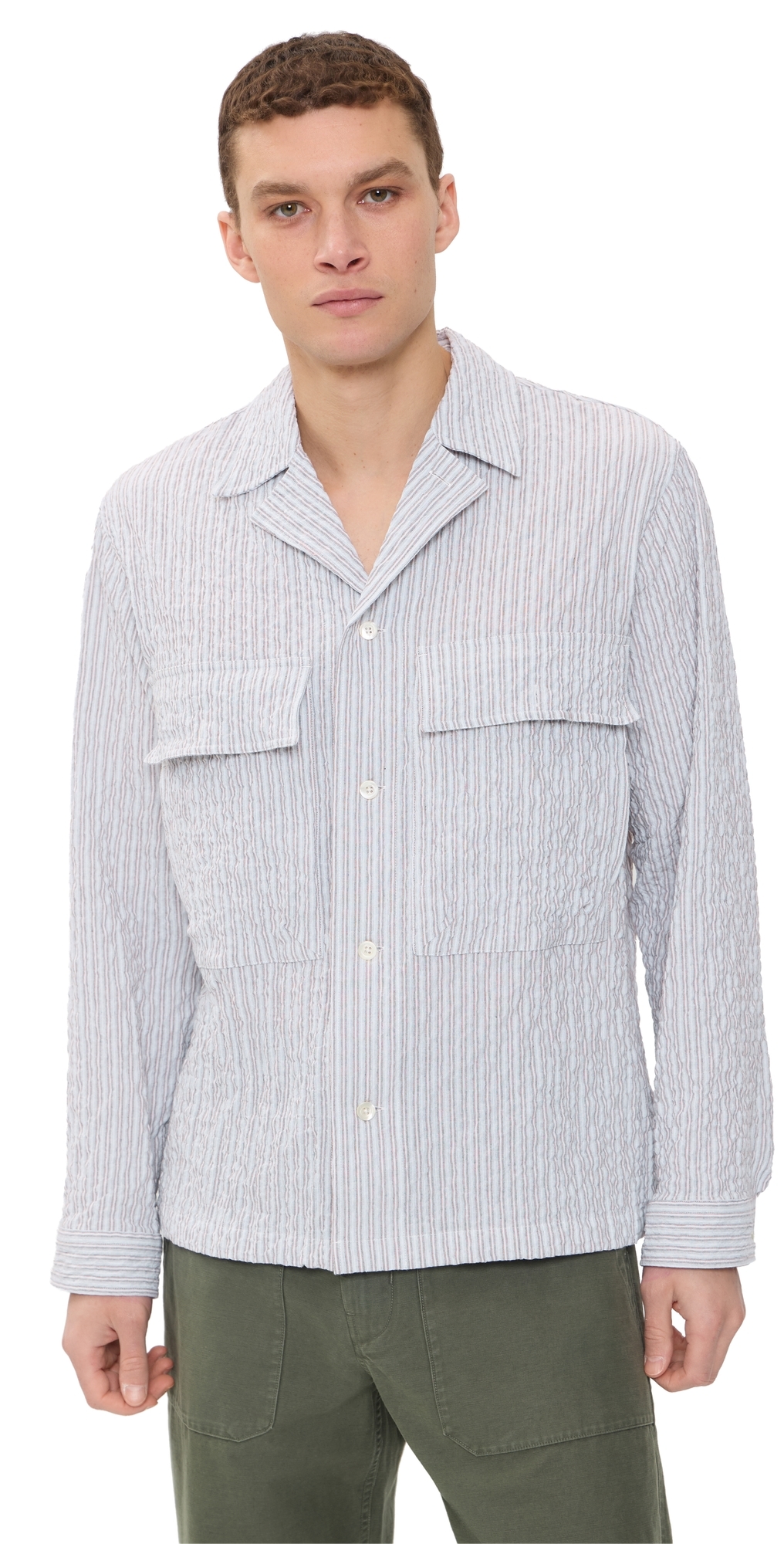 Norse Projects Mols Hunting Stripe Overshirt Multi Color Stripe