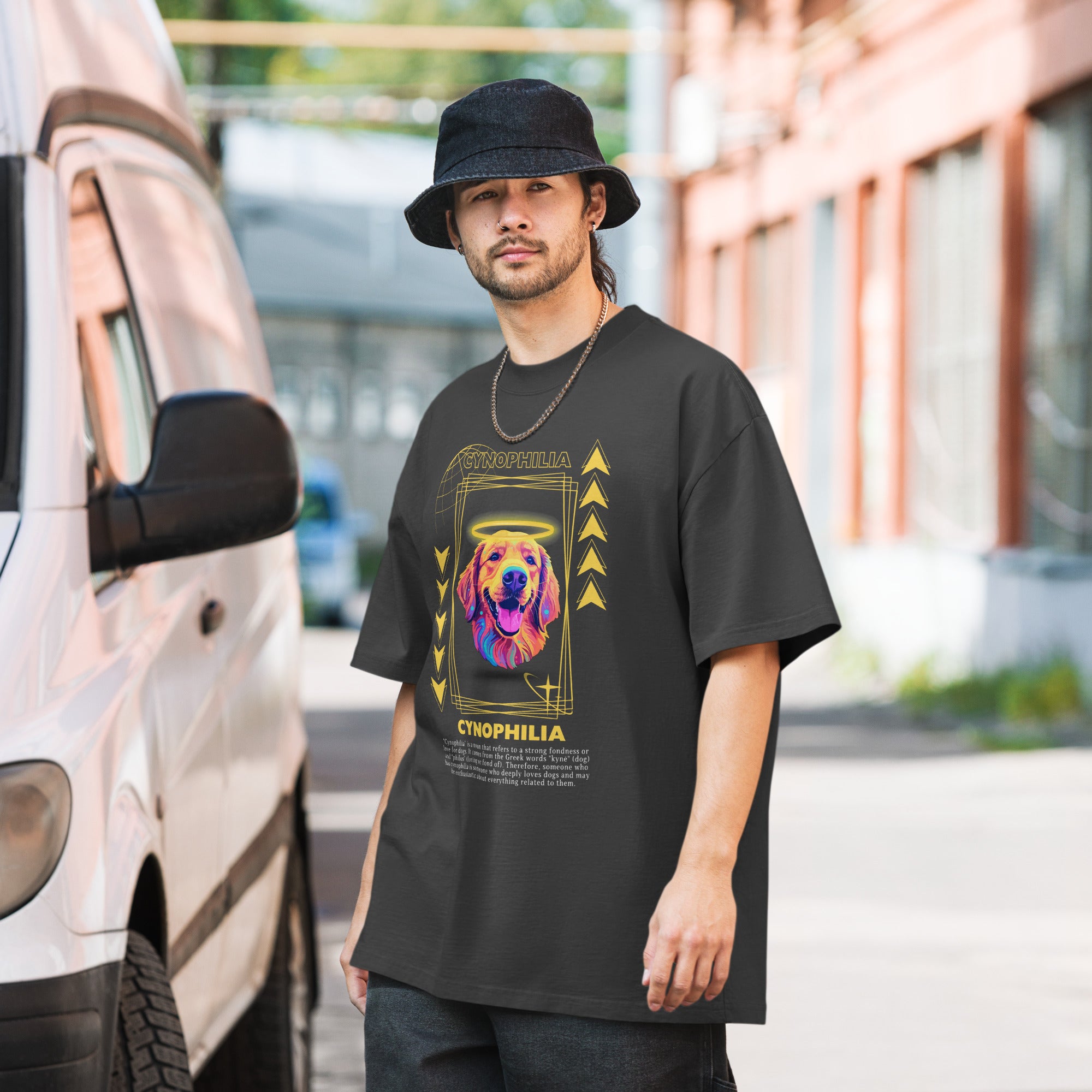 Cynophilia Dog Lover Oversized Faded Shirt Gift –