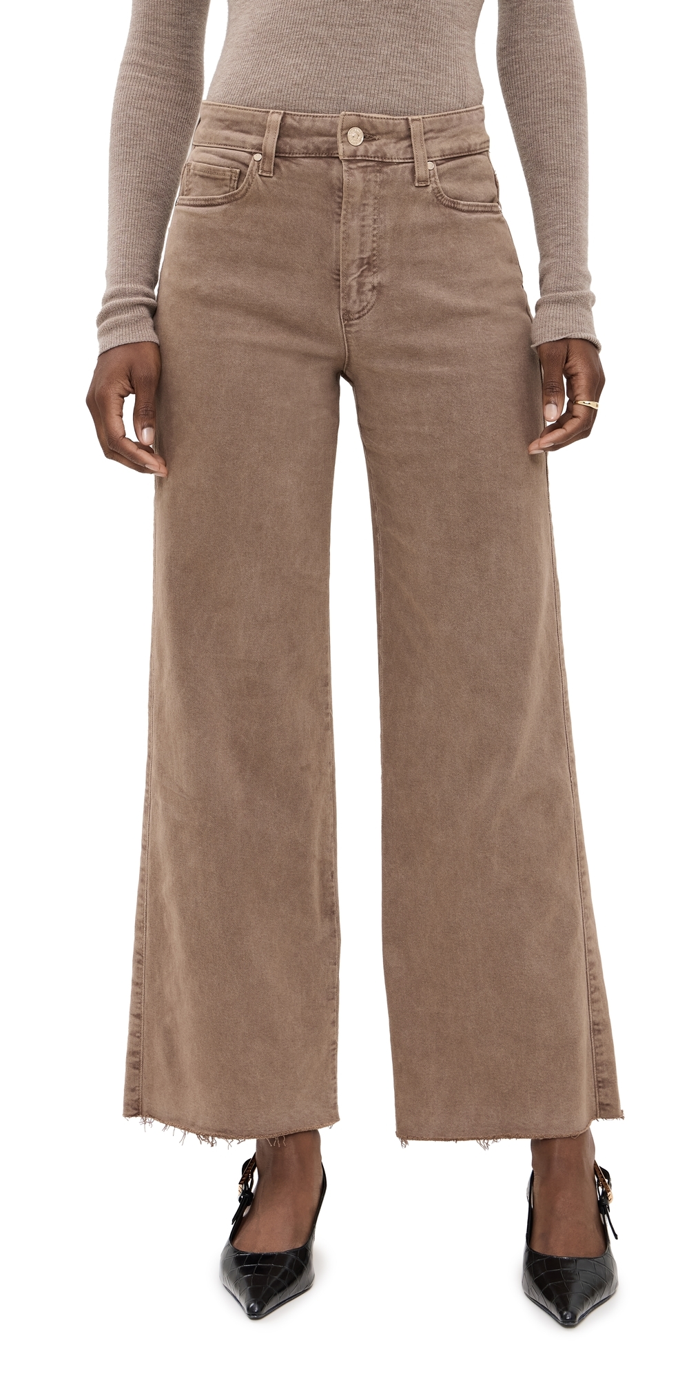 PAIGE Anessa Jeans with Raw Hem Vintage Canewood PAIGE Anessa Jeans with Raw Hem Vintage Canewood