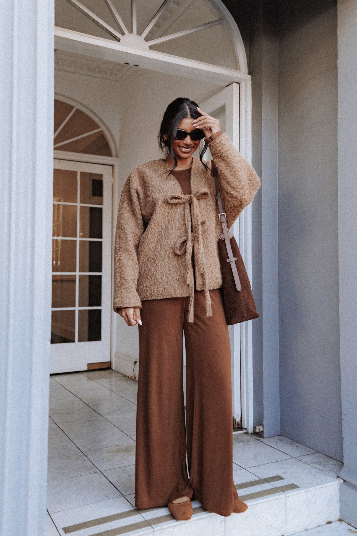 Kimmy Bow Oversized Cardigan