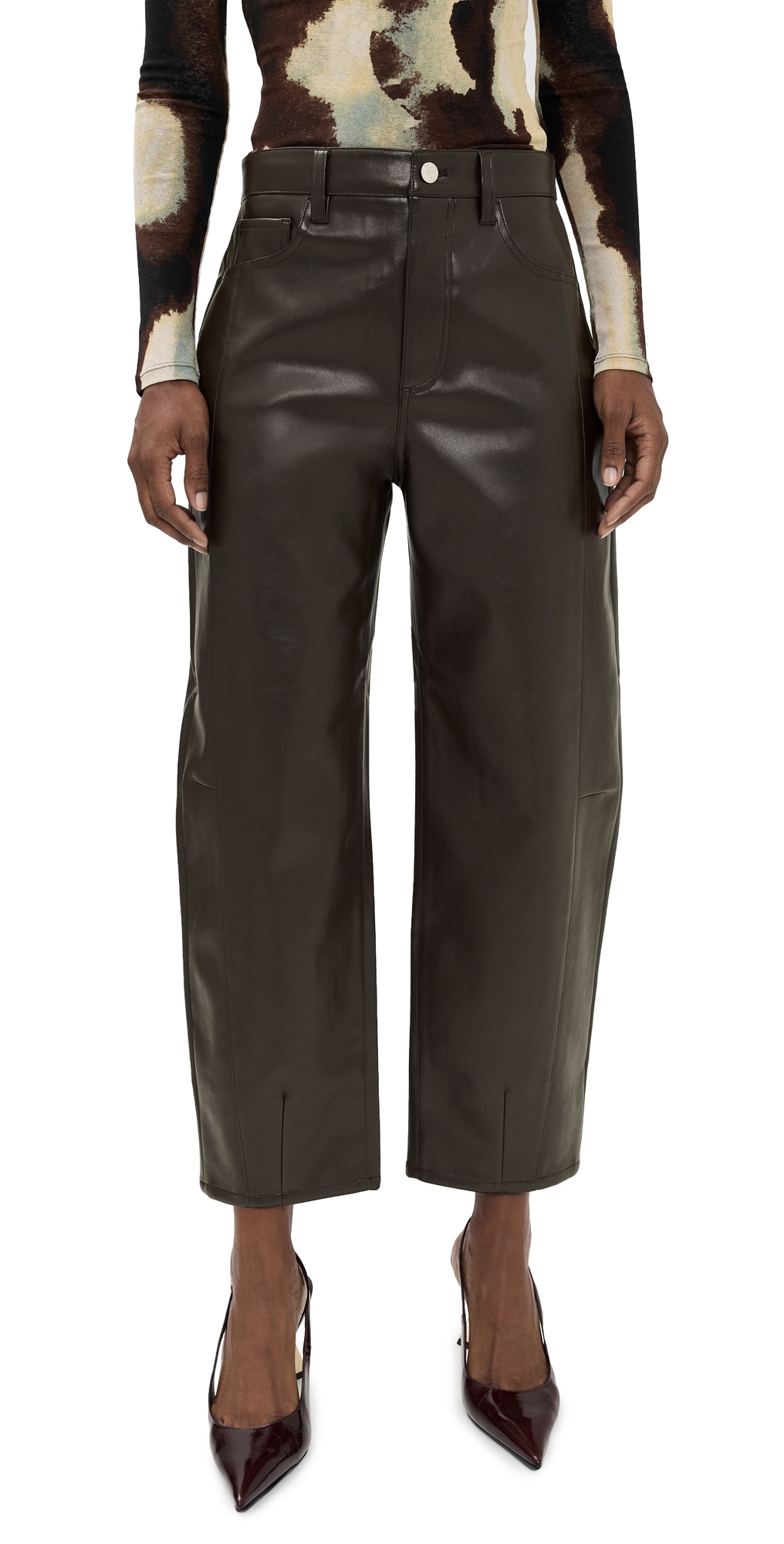 Pistola Eli Faux Leather Trousers French Roast