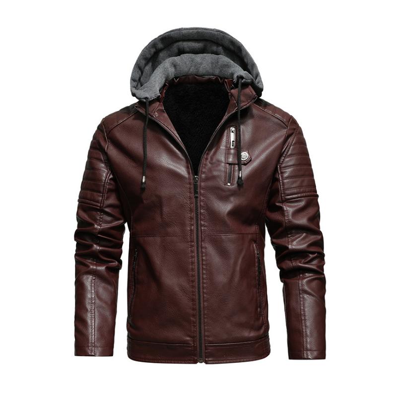 Men’s Vintage Hooded Fleece Warm Zip
