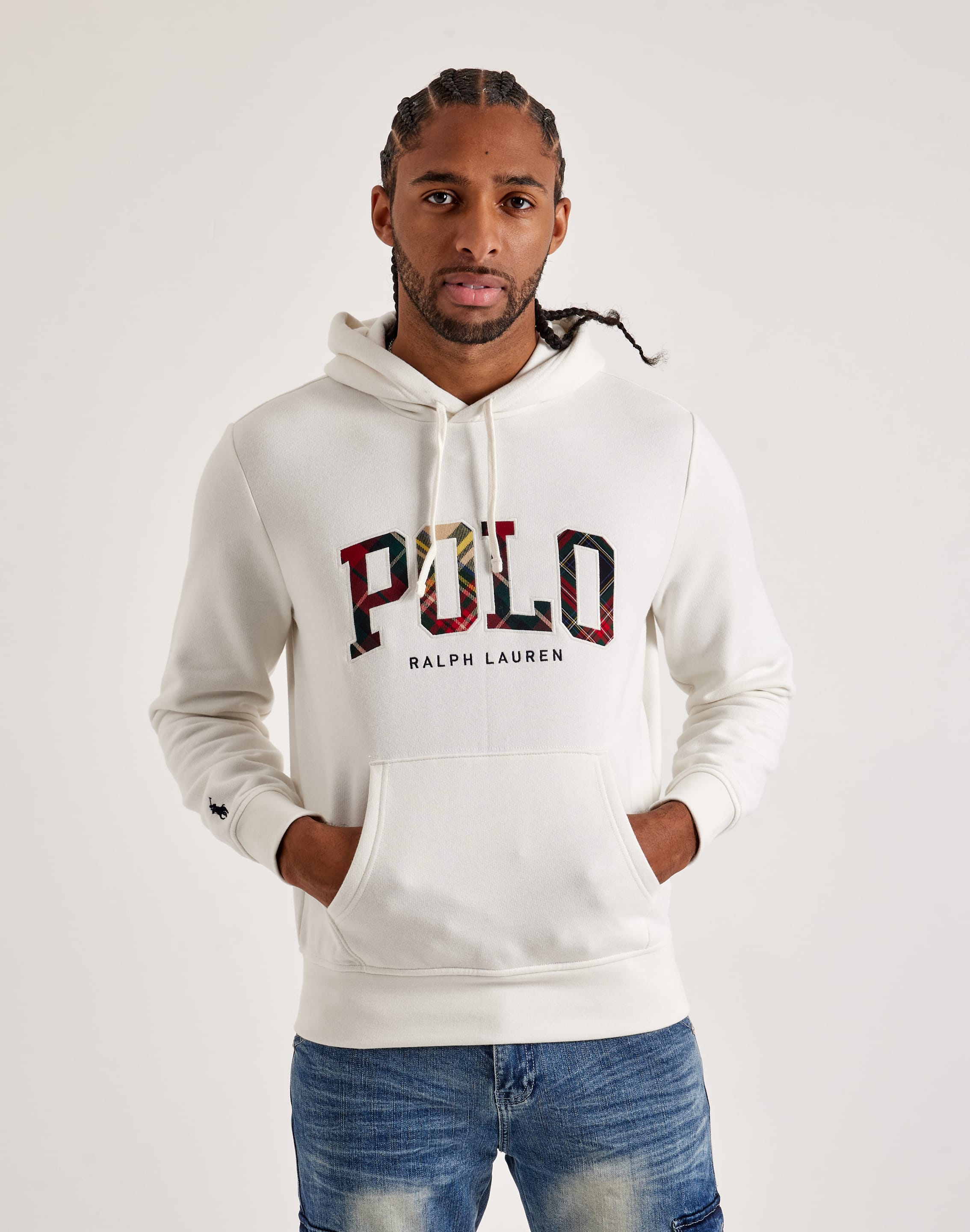 Polo Ralph Lauren Plaid Logo Hoodie Polo Ralph Lauren Plaid Logo Hoodie