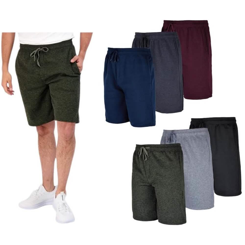 -Pack: Men’s Fleece Lounge Shorts With Pockets – -Pack: Men’s Fleece Lounge Shorts With Pockets –