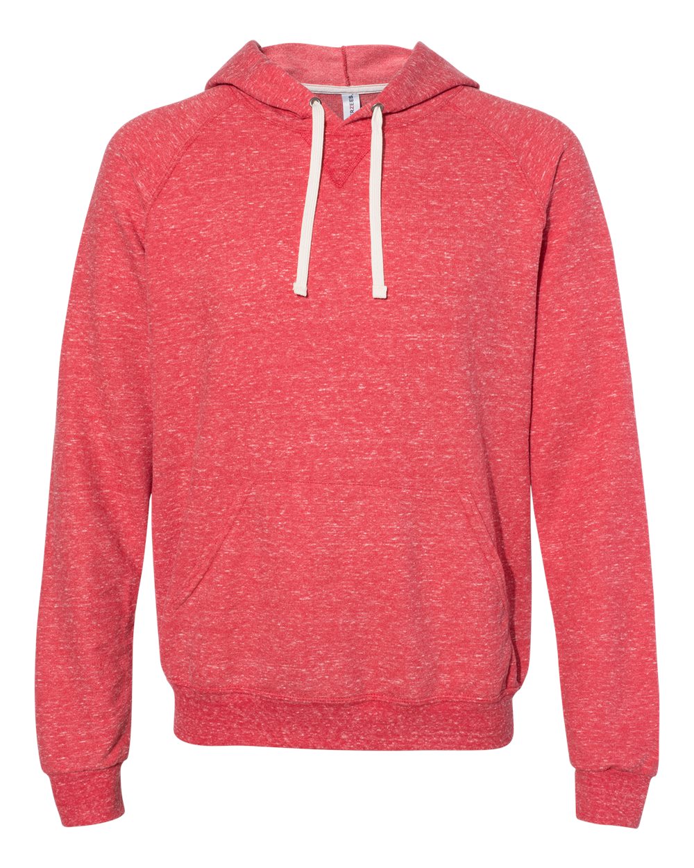JERZEES – MR – Snow Heather French Terry Raglan Hooded Sweatshirt – Red JERZEES – MR – Snow Heather French Terry Raglan Hooded Sweatshirt – Red