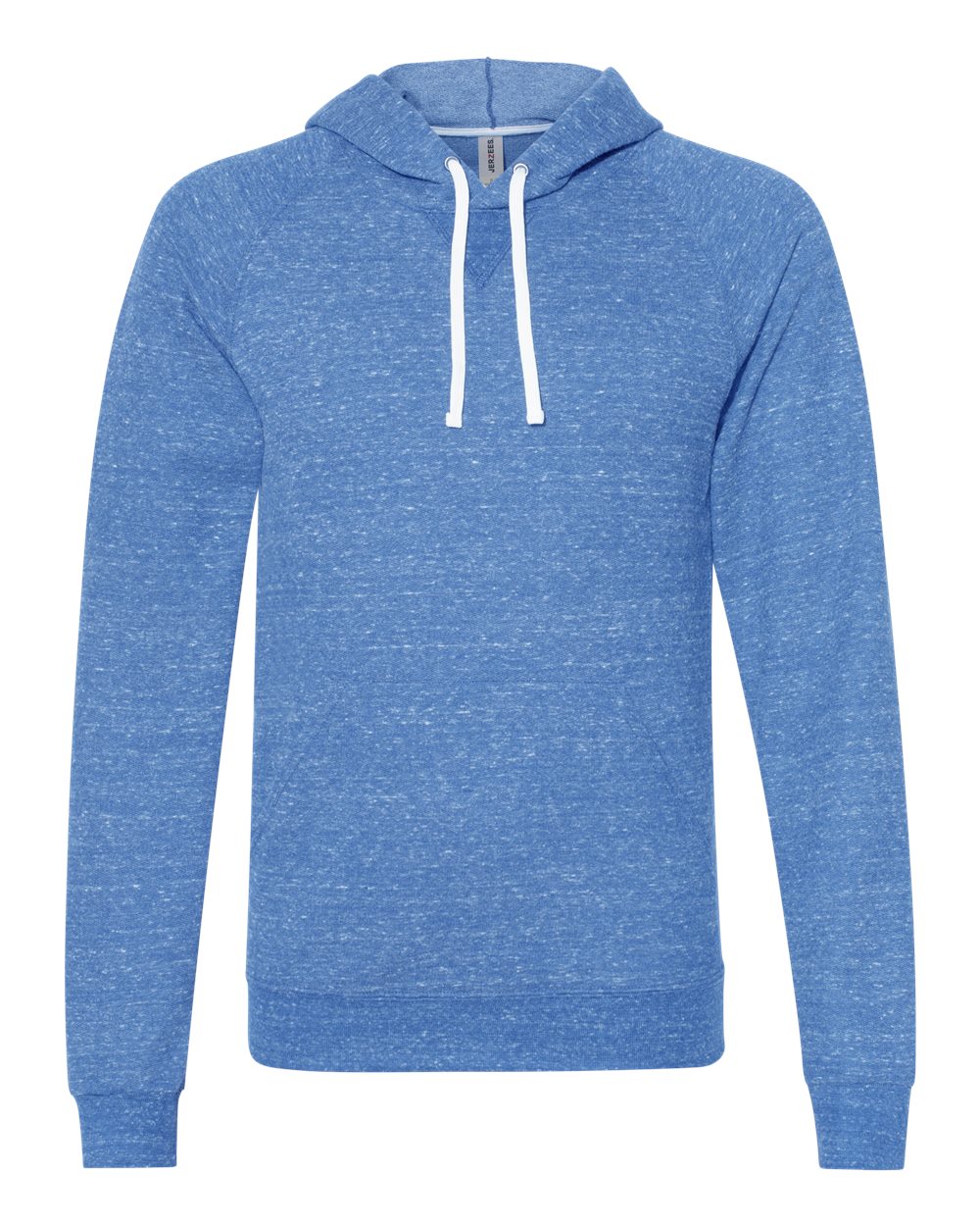 JERZEES – MR – Snow Heather French Terry Raglan Hooded Sweatshirt – Royal –
