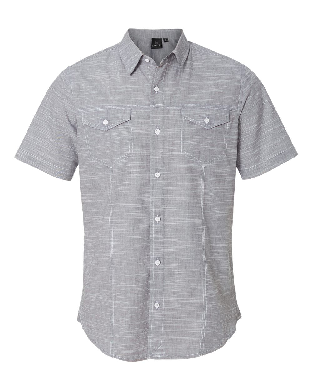 Burnside – – Textured Solid Short Sleeve Shirt – Black Burnside – – Textured Solid Short Sleeve Shirt – Black
