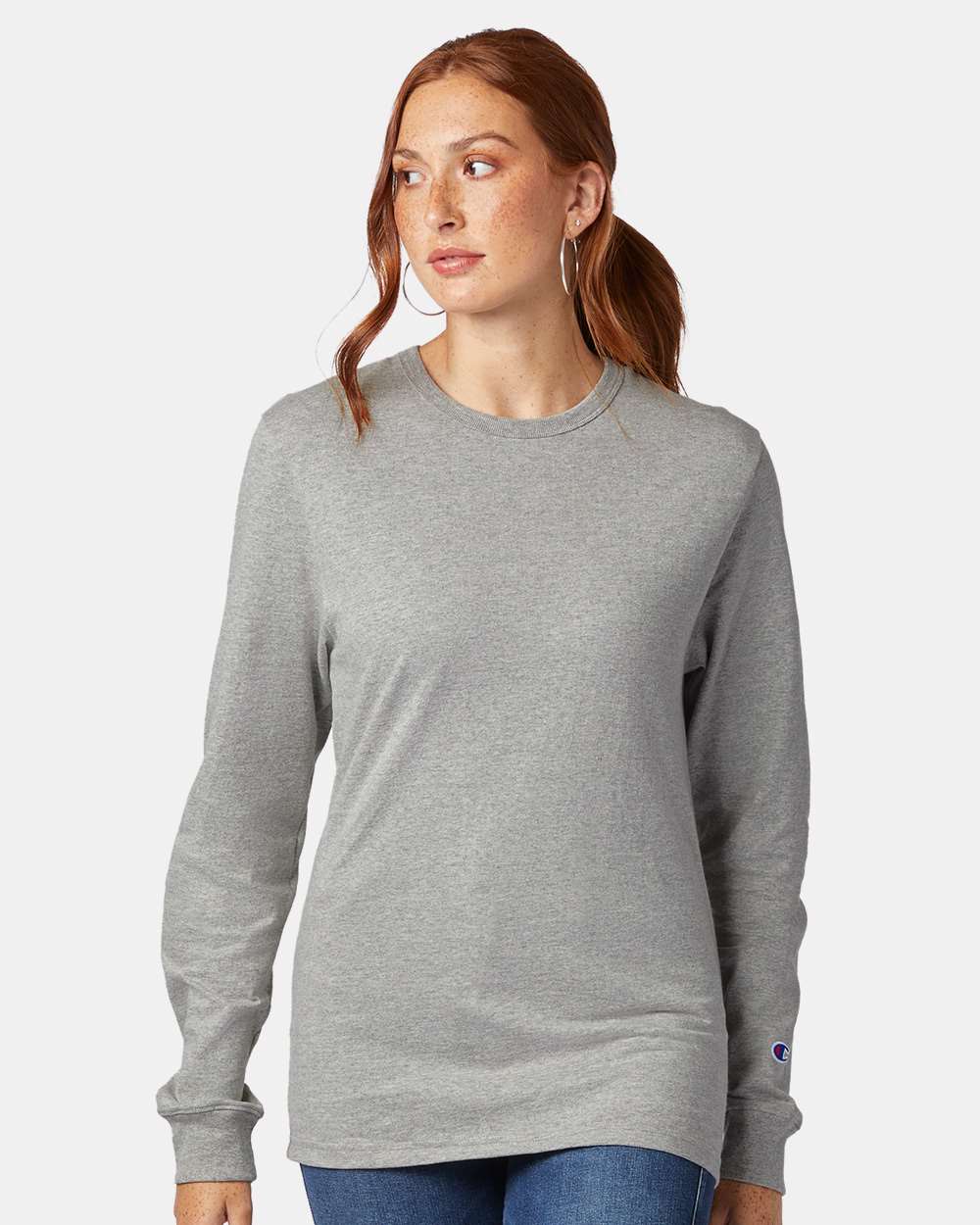 Champion – T – Heritage Jersey Long Sleeve T – Shirt – Oxford Grey Champion – T – Heritage Jersey Long Sleeve T – Shirt – Oxford Grey