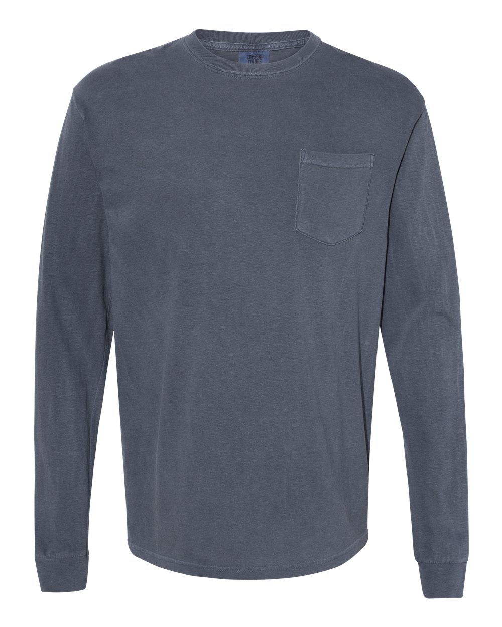 Comfort Colors – – Garment – Dyed Heavyweight Long Sleeve Pocket T – Shirt – Denim Comfort Colors – – Garment – Dyed Heavyweight Long Sleeve Pocket T – Shirt – Denim