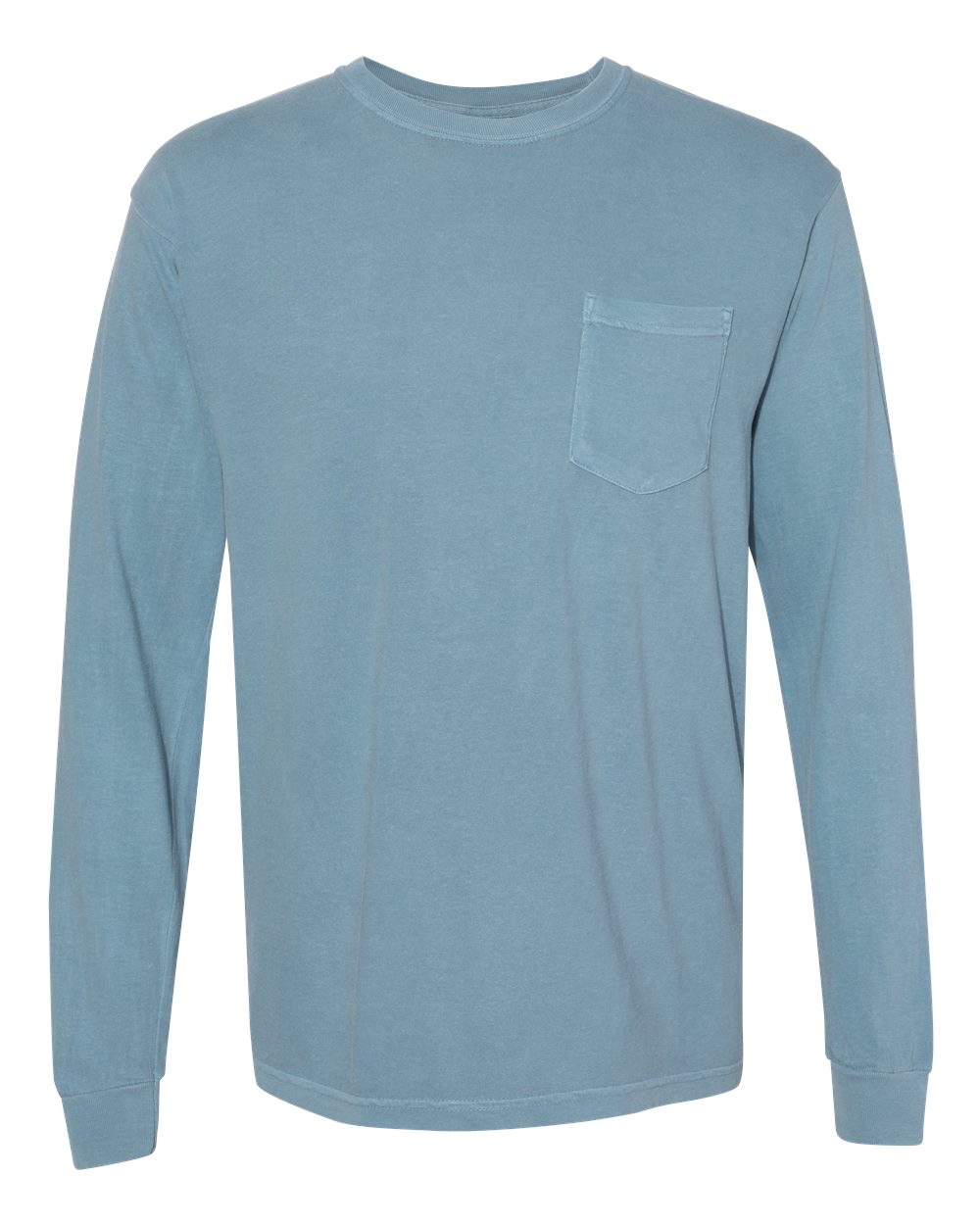 Comfort Colors – – Garment – Dyed Heavyweight Long Sleeve Pocket T – Shirt – Ice Blue