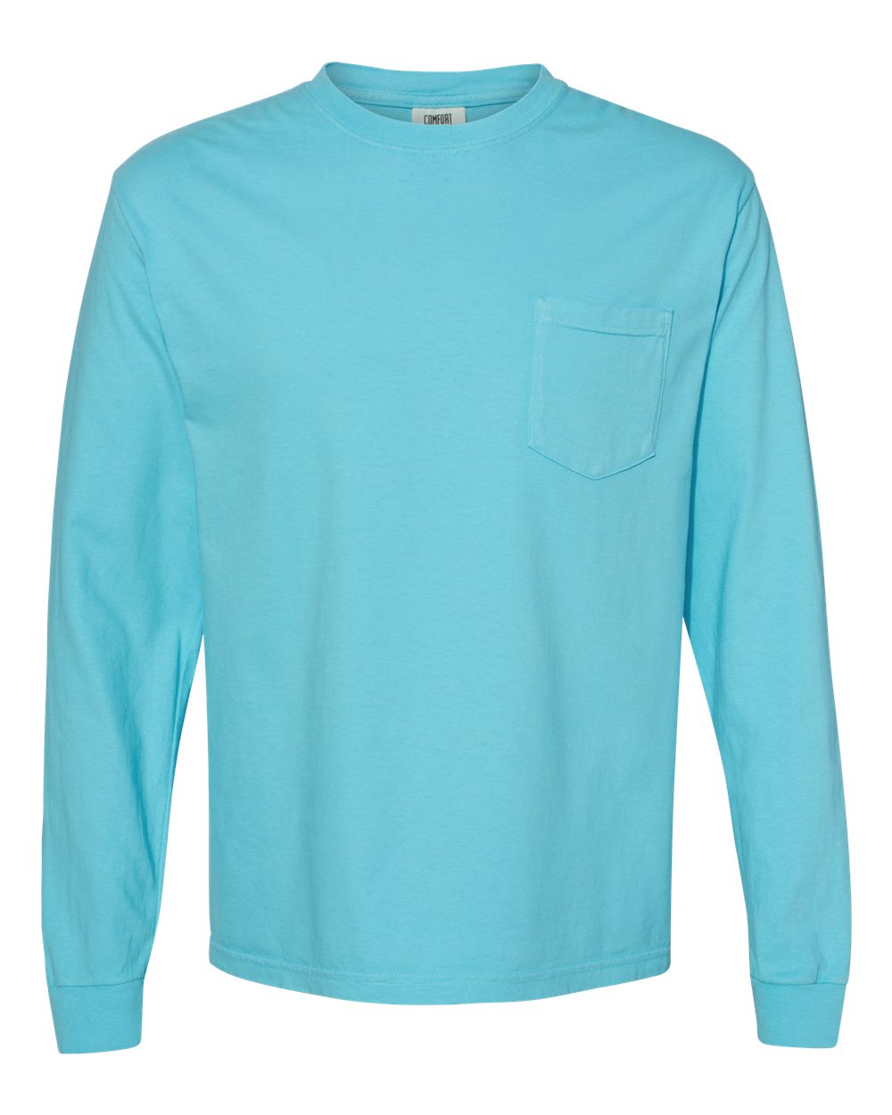 Comfort Colors – – Garment – Dyed Heavyweight Long Sleeve Pocket T – Shirt – Lagoon –