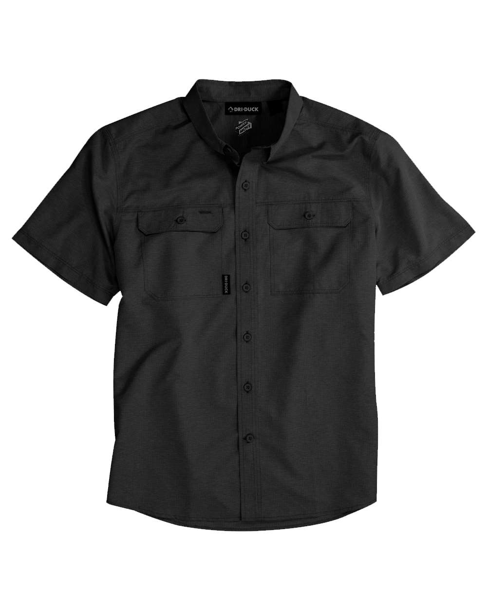 DRI DUCK – – Crossroad Woven Short Sleeve Shirt – Charcoal –
