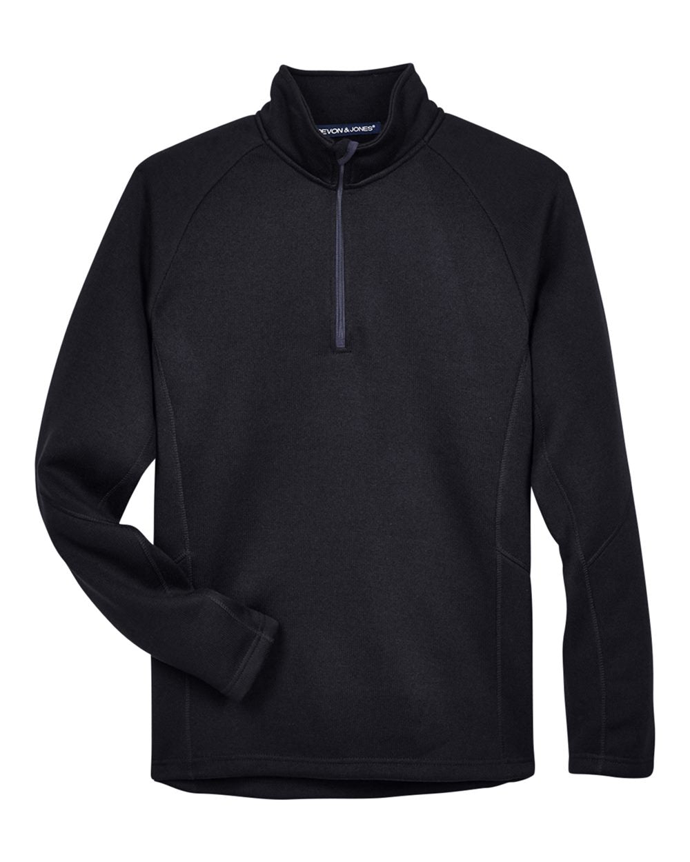 Devon & Jones – DG – Unisex Bristol Sweater Fleece Quarter – Zip Pullover – Black – Devon & Jones – DG – Unisex Bristol Sweater Fleece Quarter – Zip Pullover – Black –