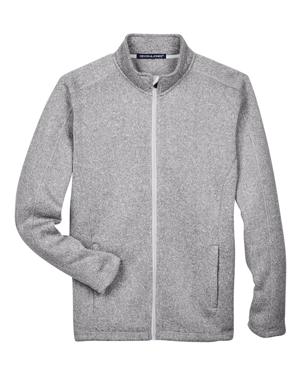 Devon & Jones – DG – Men’s Bristol Full – Zip Sweater Fleece Jacket – Grey Heather –