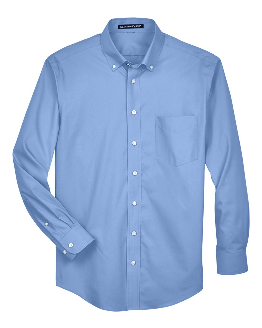 Devon & Jones – D – Men’s Crown Collection Oxford Woven Dress Shirt – Light Blue