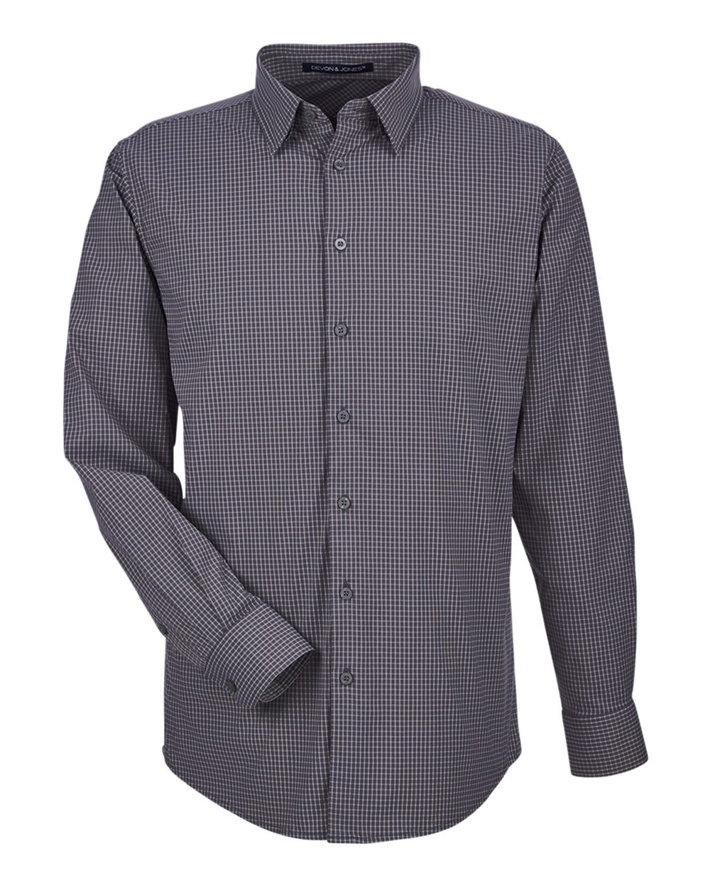 Devon & Jones – DG – Men’s CrownLux Performance Tonal Mini Check Woven Dress Shirt – Carbon – Devon & Jones – DG – Men’s CrownLux Performance Tonal Mini Check Woven Dress Shirt – Carbon –