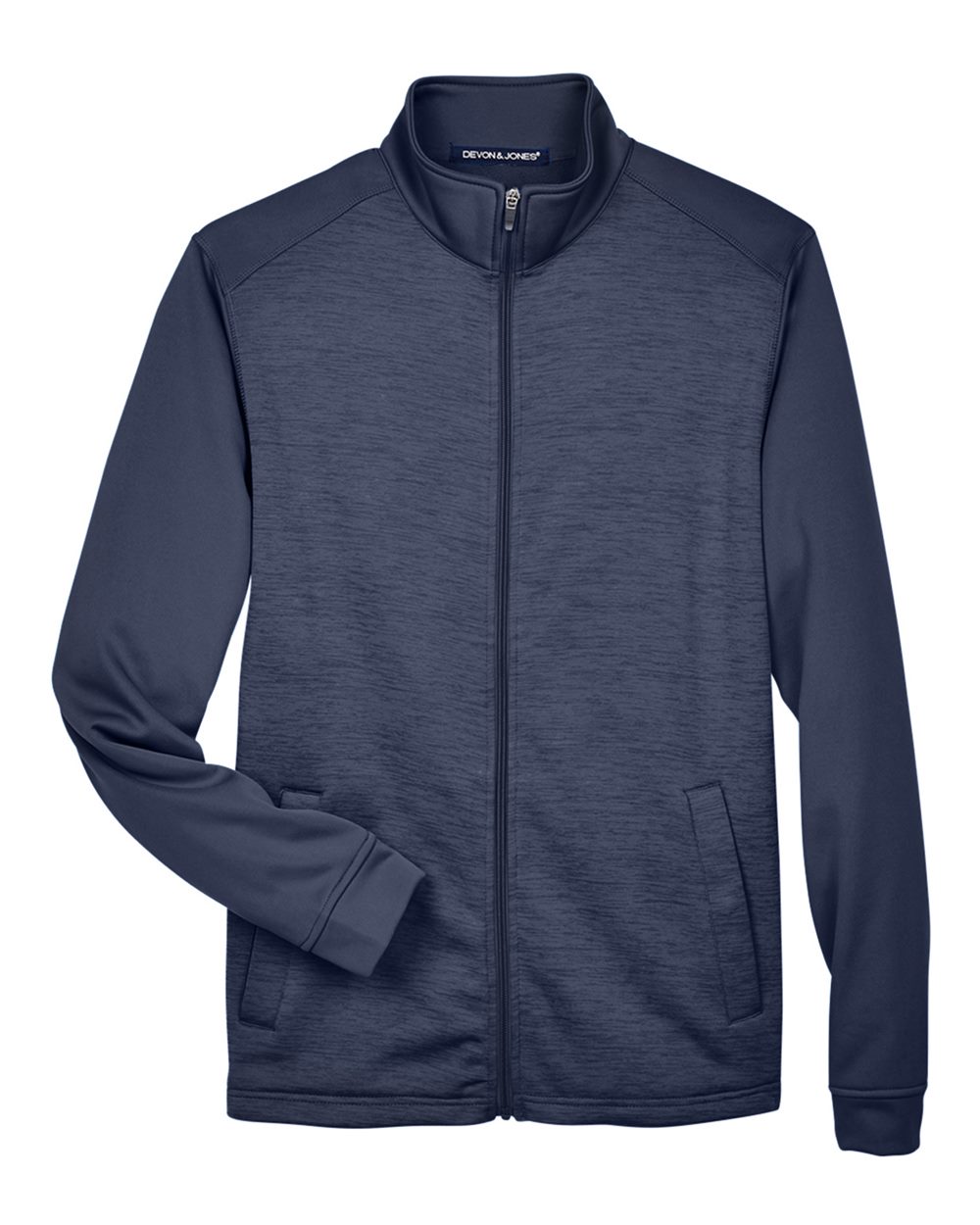 Devon & Jones – DG – Men’s Newbury Colorblock Mlange Fleece Full – Zip jacket – Navy Navy Heather Devon & Jones – DG – Men’s Newbury Colorblock Mlange Fleece Full – Zip jacket – Navy Navy Heather
