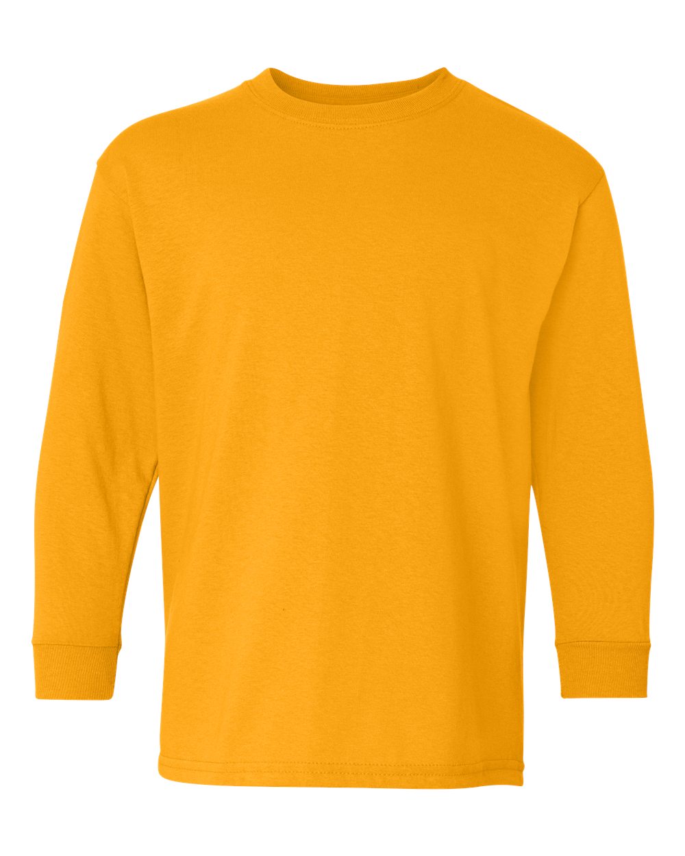 Gildan – B – Heavy Cotton Youth Long Sleeve T – Shirt – Gold
