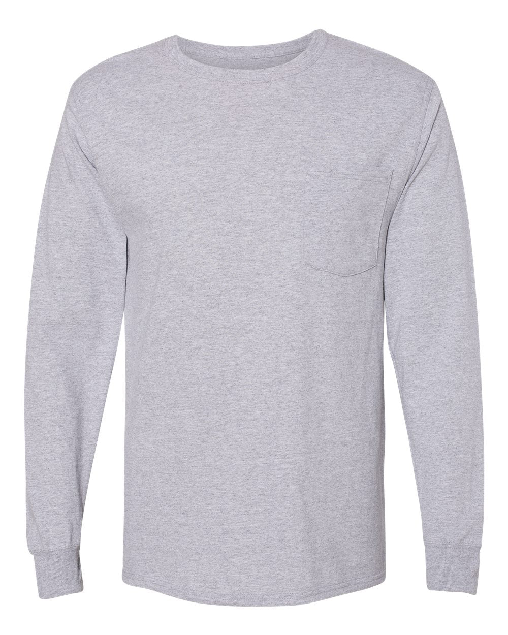 Hanes – W – Workwear Long Sleeve Pocket T – Shirt – Light Steel Hanes – W – Workwear Long Sleeve Pocket T – Shirt – Light Steel