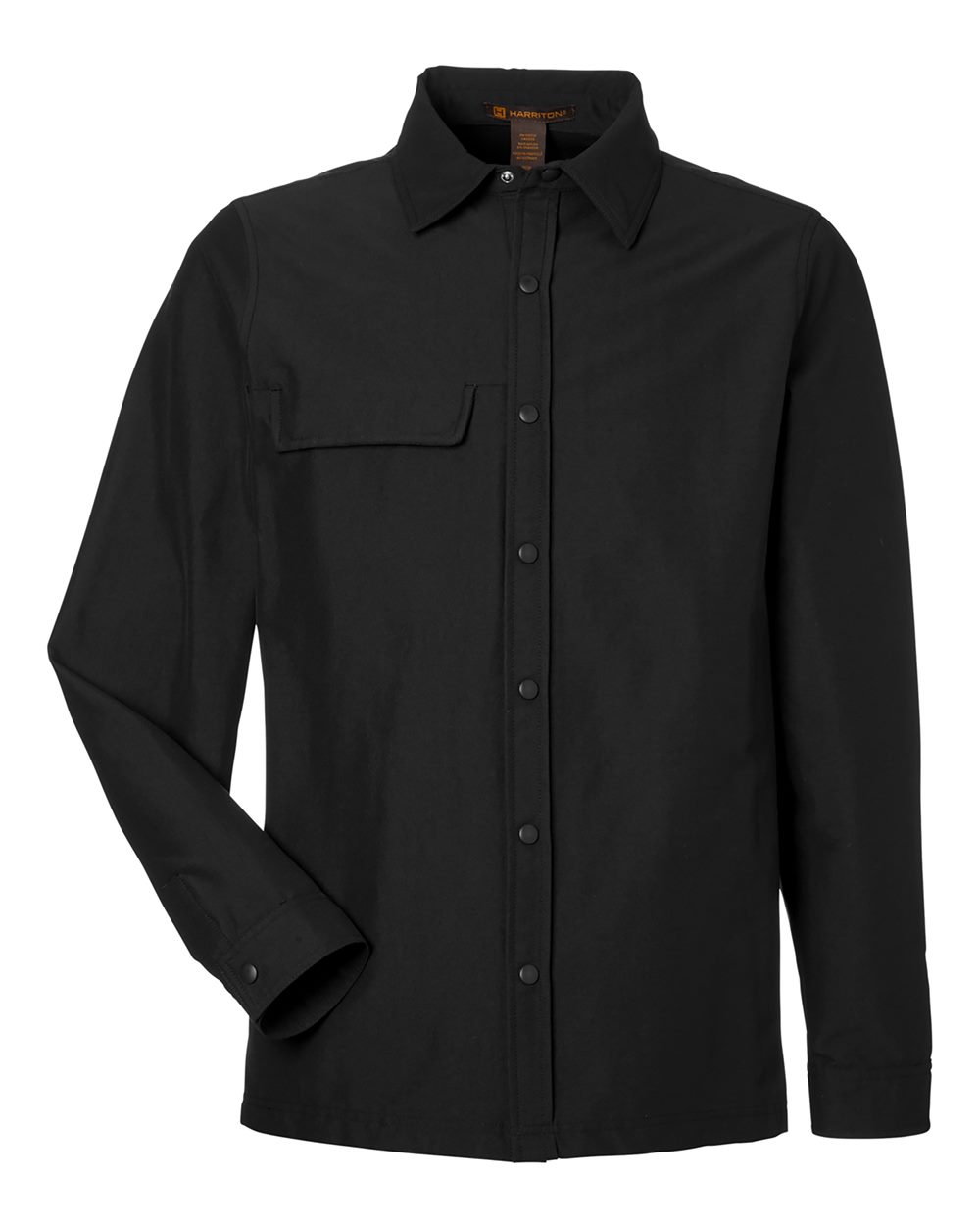 Harriton – M – Unisex Flex Twill Overshirt – Black Harriton – M – Unisex Flex Twill Overshirt – Black