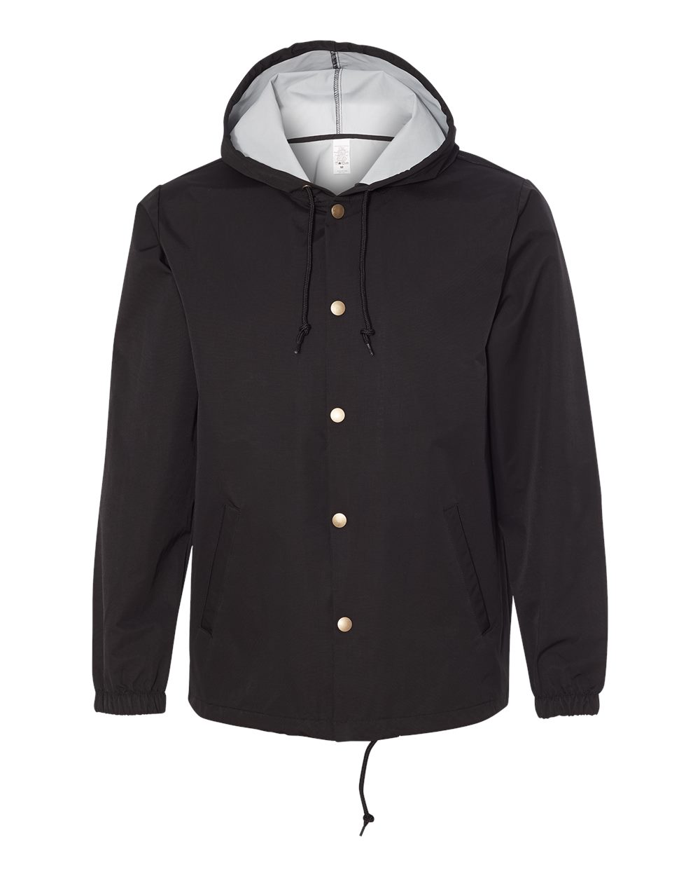 Independent Trading Co. – EXPNB – Water – Resistant Hooded Windbreaker – Black –