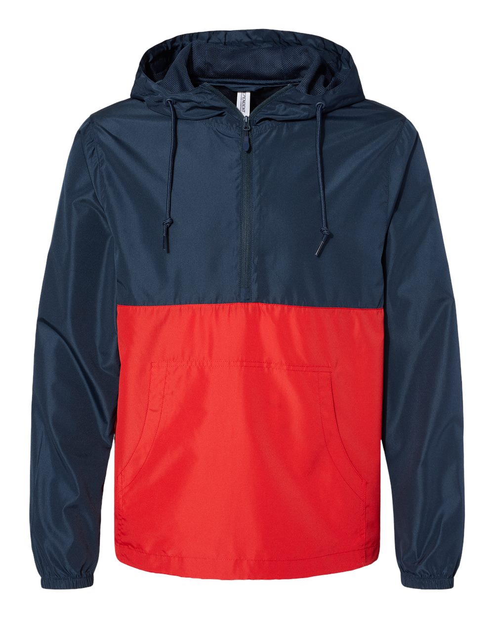 Independent Trading Co. – EXPLWP – Lightweight Quarter – Zip Windbreaker Pullover Jacket – Classic Navy Red