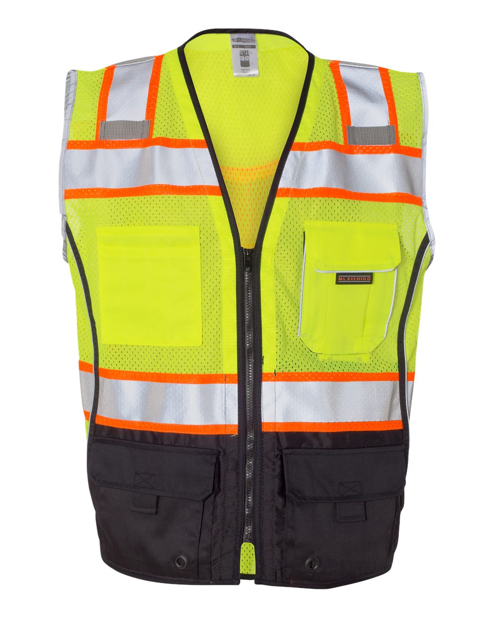 Kishigo – – – Premium Black Series Black Bottom Class Vest – Lime Kishigo – – – Premium Black Series Black Bottom Class Vest – Lime