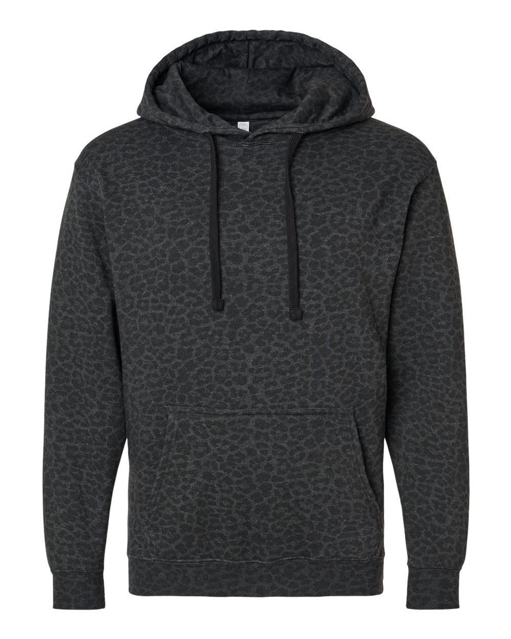 LAT – – Elevated Fleece Basic Hoodie – Black Leopard