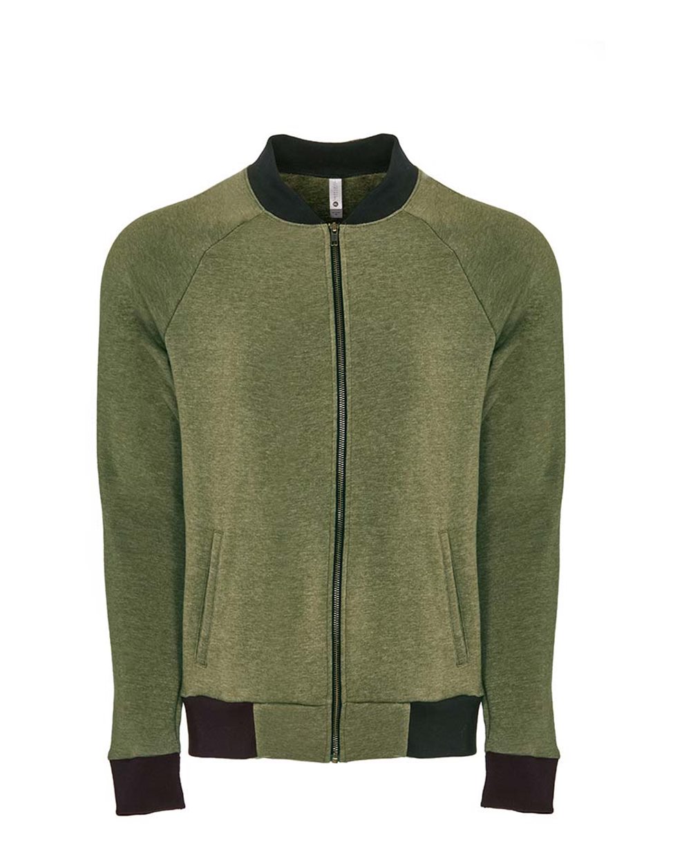 Next Level – – Malibu Bomber Jacket – Heather Military Green