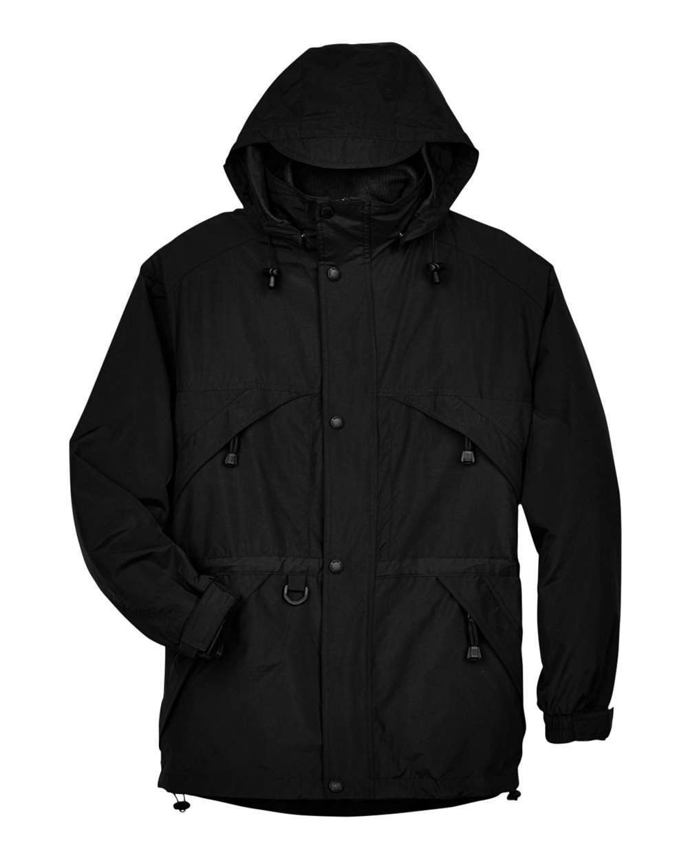 North End – – Men’s – in – Parka with Dobby Trim – Black – North End – – Men’s – in – Parka with Dobby Trim – Black –