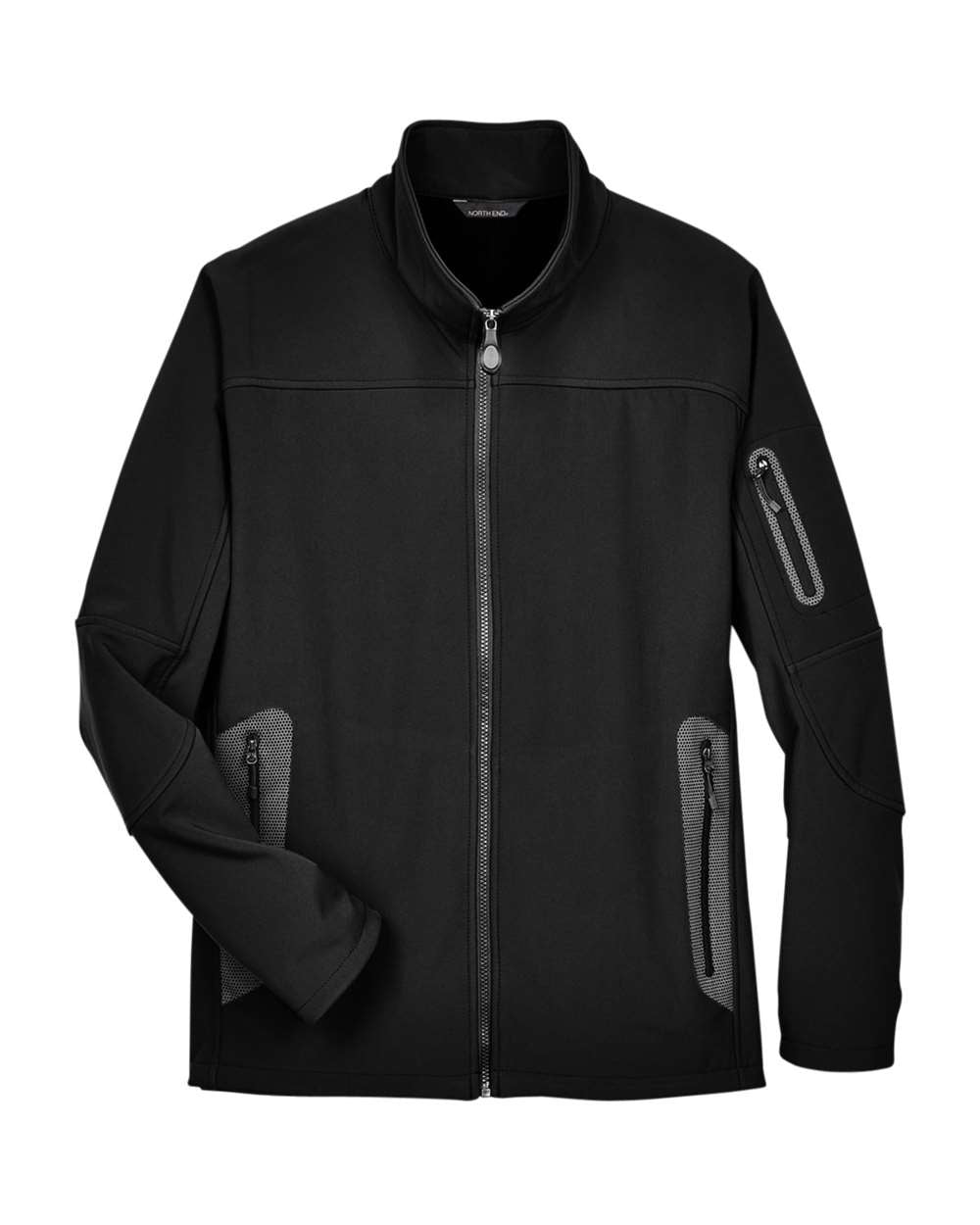 North End – – Men’s Three Layer Fleece Bonded Shell Technical Jacket – Black – North End – – Men’s Three Layer Fleece Bonded Shell Technical Jacket – Black –