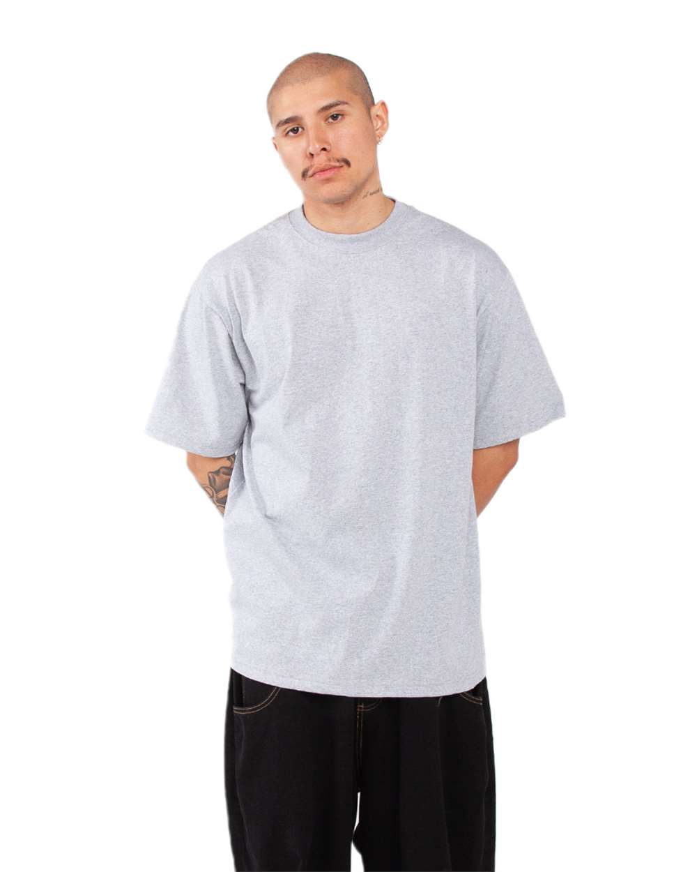 Shaka Wear – SHMHSS – Max Heavyweight T – Shirt – Heather Grey – Shaka Wear – SHMHSS – Max Heavyweight T – Shirt – Heather Grey –