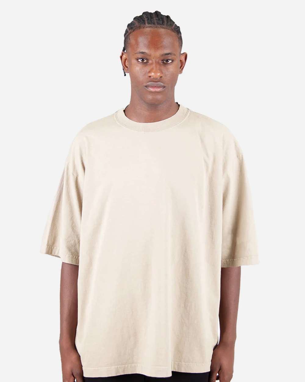 Shaka Wear – SHGDD – Garment – Dyed Drop – Shoulder T – Shirt – Cream