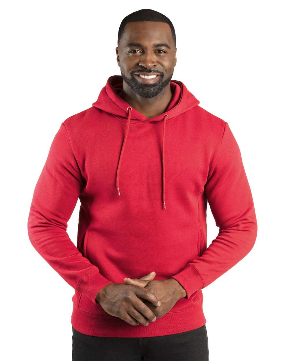 Threadfast Apparel – H – Ultimate Fleece Pullover Hooded Sweatshirt – Red –
