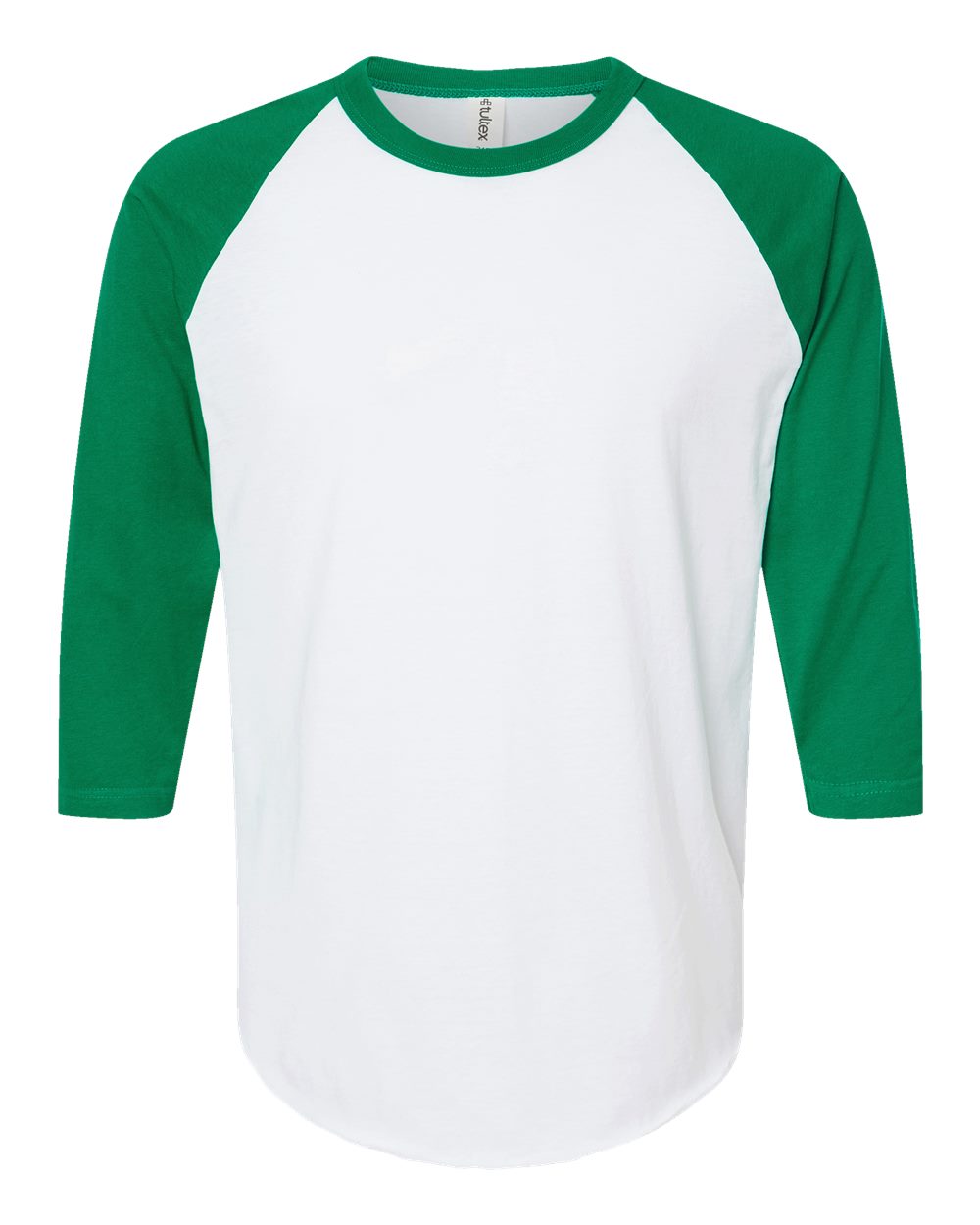 Tultex – – Fine Jersey Raglan T – Shirt – White Kelly