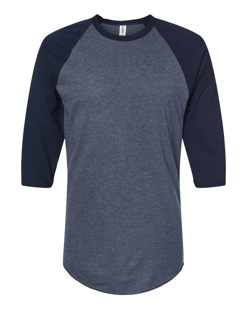 Tultex – – Fine Jersey Raglan T – Shirt – Heather Denim Navy